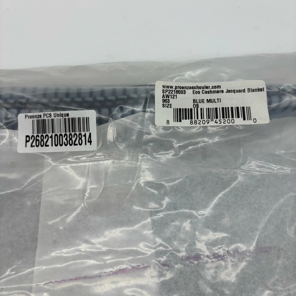 NWT Proenza Schouler x Mercedes Benz Eco Cashmere Jacquard Blanket